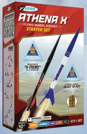 ESTES 5304 Athena X (Skill Level Beginner) Starter Model Rocket Set with Engines