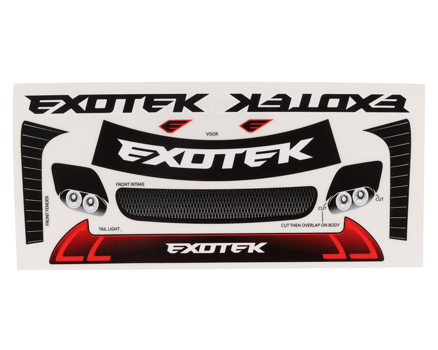 Exotek 2064 1/10 USGT Type-A 190mm Sedan Clear Touring Car Body with Wing