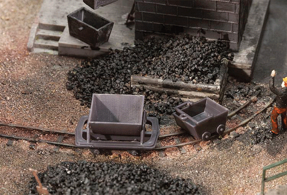 Faller 180916 HOn2 Scale Trolleys and Mining Dump Carts Kit 2 Each