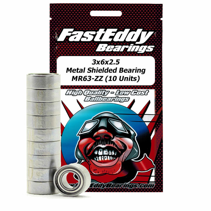 Fast Eddy Bearings TFE257 3x6x2.5 MR63-ZZ 10 Pack