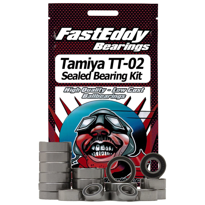 Fast Eddy Bearings TFE411 Tamiya TT-02 Chassis Sealed Bearing Kit