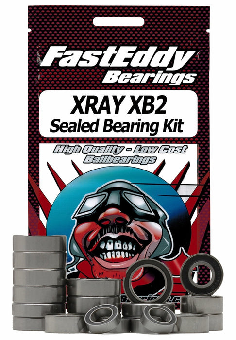 Fast Eddy Bearings TFE4418 XRAY XB2 Rubber Sealed Bearing Kit