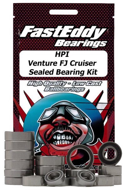 Fast Eddy Bearings TFE4538 HPI Venture FJ Cruiser Rubber Sealed Bearing Kit
