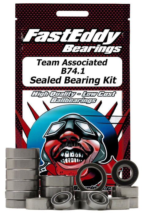 Fast Eddy Bearings TFE6496 Team Associated B74.1 Rubber Sealed Bearing Kit
