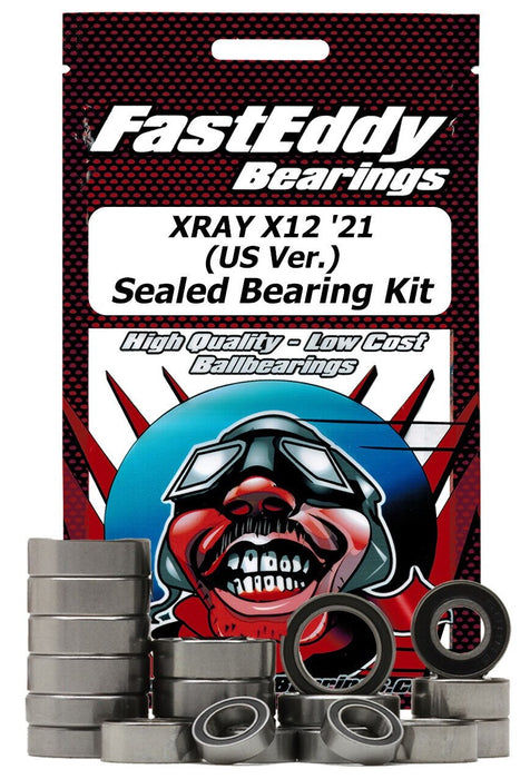 Fast Eddy Bearings TFE6565 XRAY X12 US '21 Rubber Sealed Bearing Kit