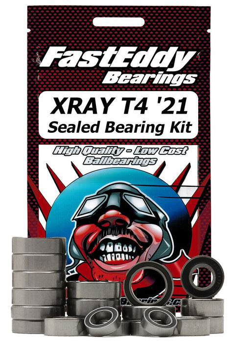 Fast Eddy Bearings TFE6617 XRAY T4 '21 Rubber Sealed Bearing Kit