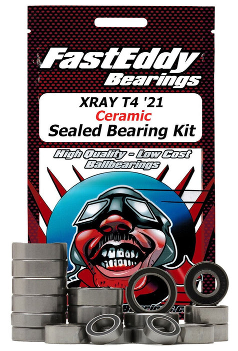 Fast Eddy Bearings TFE6618 XRAY T4 '21 Ceramic Sealed Bearing Kit