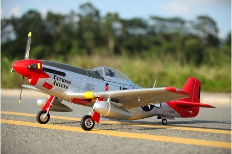 FMS FMM008PRTX P-51D Mustang Red Tail PNP 1400M Electric Airplane with Reflex