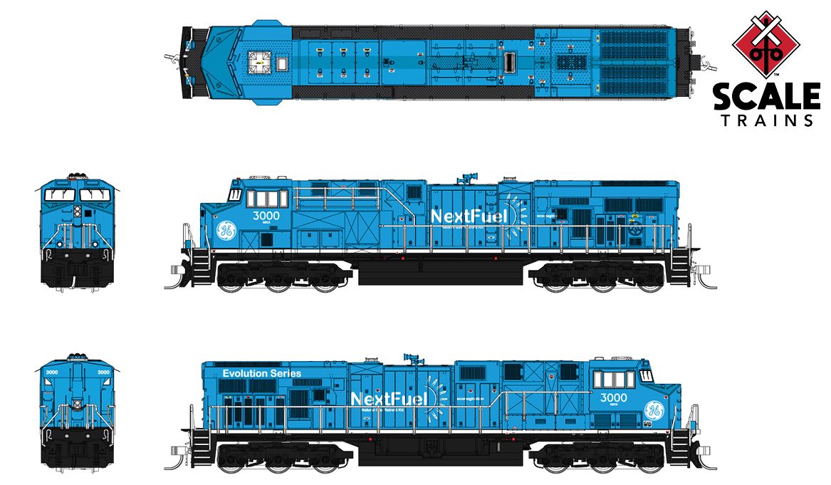 Fox Valley Models 10039 N Scale ES44AC "Next Fuel" GE Demonstrator 3000