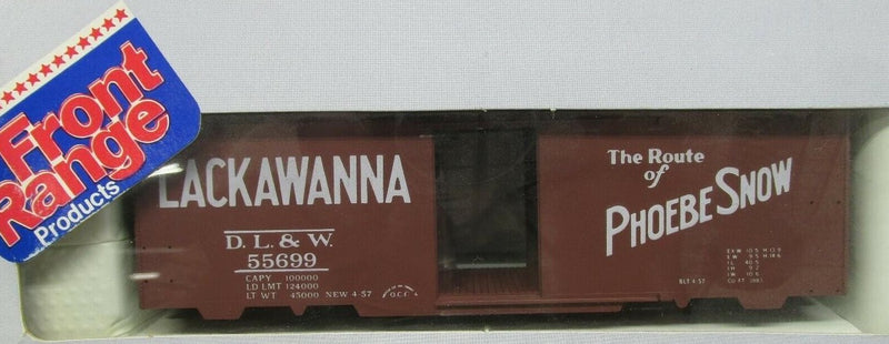 Front Range 4049 HO Scale 40' ACF Welded Boxcar Kit Lackawanna DL&W 55699 - NOS