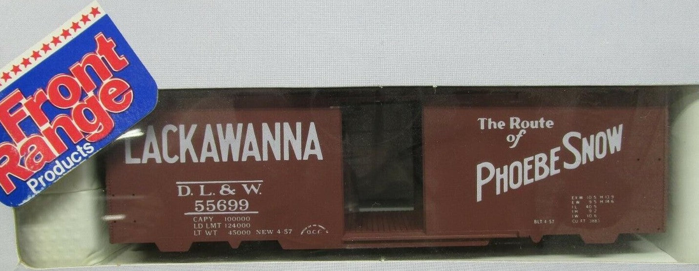Front Range 4049 HO Scale 40' ACF Welded Boxcar Kit Lackawanna DL&W 55699 - NOS