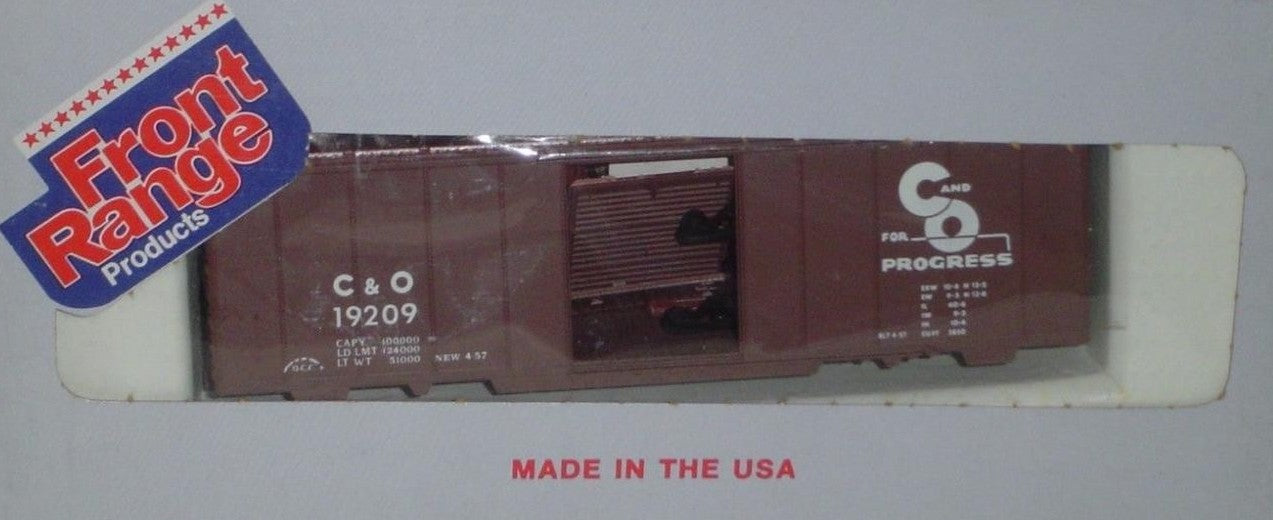 Front Range 4079 HO Scale 40' ACF Rivet Side Boxcar Kit Chesapeake & Ohio C&O 19209 - NOS