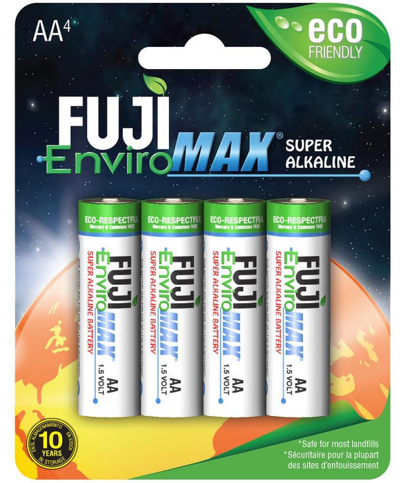 Fuji 4300BP4 Enviromax AA Alkaline Battery 4 Pack