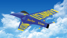 Gayla 1335 40"x35" Blue Angels Jet Plane 3D Nylon Kite