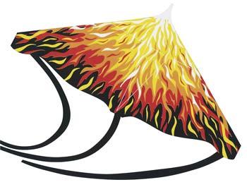 Gayla 366 48"x31" Flames Stunt Kite