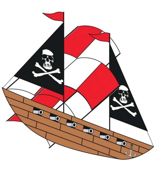 Gayla 960 42"x25 Pirate Ship 3D Nylon Kite