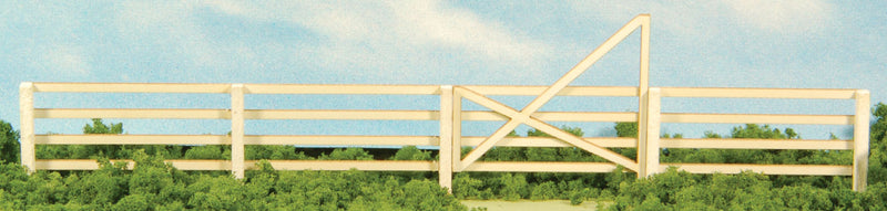 GCLaser 19087 HO Scale Laser Cut 40" 4 Slat Fence with 3 Gates Kit
