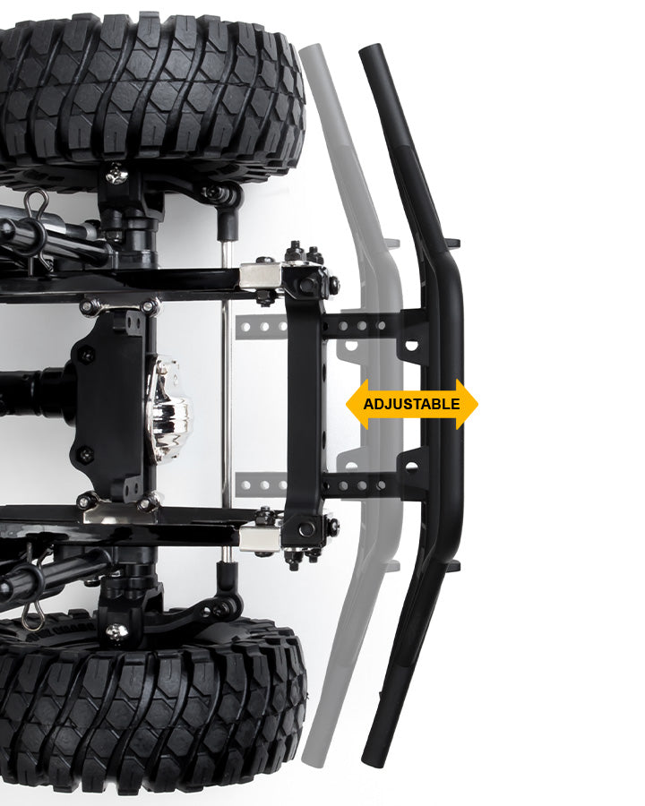 Gmade 30010 Front Tube Bumper for GS01 with Black Skid Plate