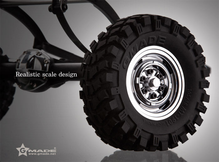 Gmade 70106 1.9" VR01 Beadlock Wheels White 2 Pack