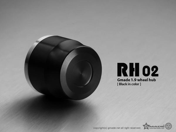Gmade 70124 1.9" RH02 Black Wheel Hubs 4 Pack