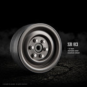 Gmade 70187 1.9" SR03 1/10 Crawler Beadlock Wheels Uncoated Steel 2 Pack