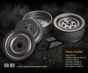 Gmade 70187 1.9" SR03 1/10 Crawler Beadlock Wheels Uncoated Steel 2 Pack