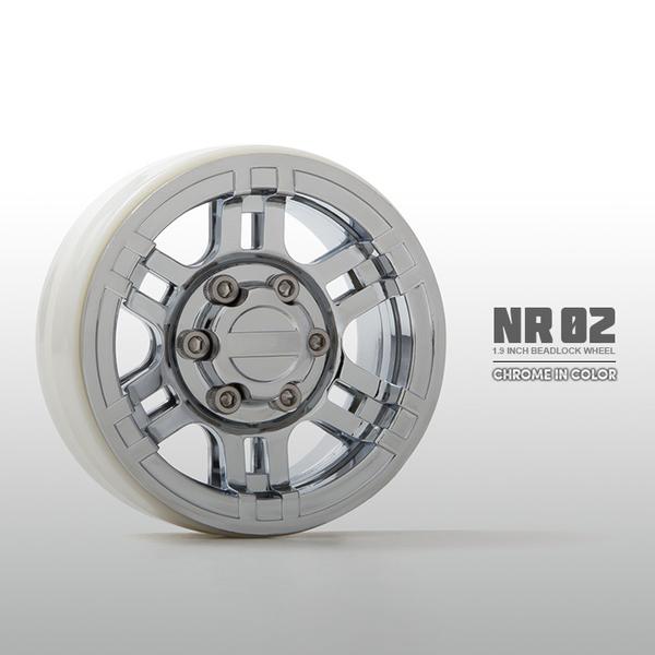 Gmade 70506 1.9" SR05 1/10 Crawler Beadlock Wheels Gloss White 2 Pack
