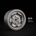 Gmade 70507 1.9" SR04 1/10 Crawler Beadlock Wheels Uncoated Silver 2 Pack