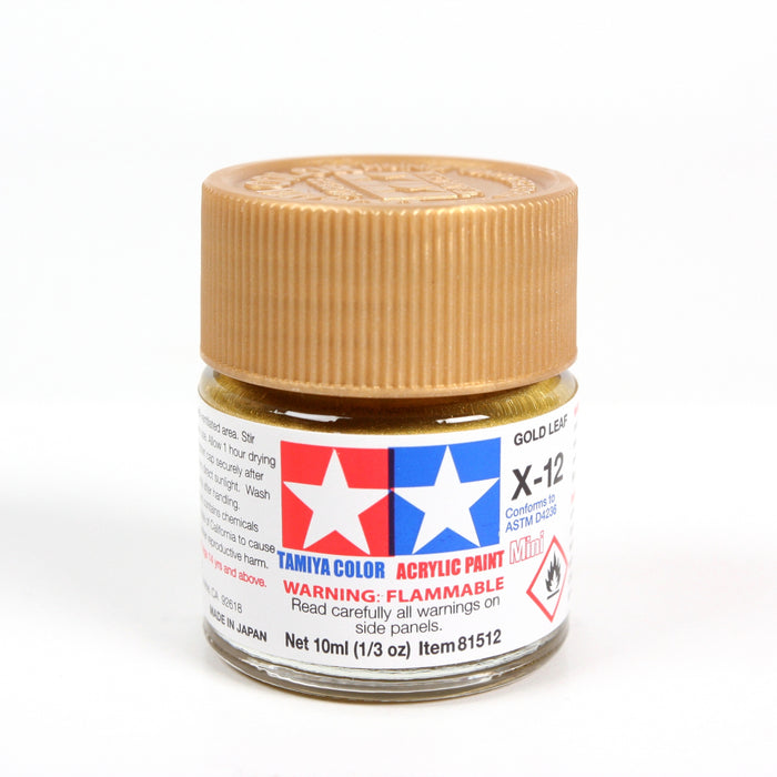 Tamiya X-12 Gold Leaf Mini Acrylic Gloss Finish 1/3oz