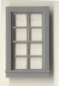 Grandt Line 3702 O Scale 8 Pane Window 27" x 48" 4 Pieces