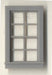 Grandt Line 3702 O Scale 8 Pane Window 27" x 48" 4 Pieces