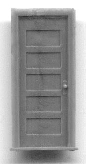 Grandt Line 5021 HO Scale 5 Panel Door (3 Pieces)