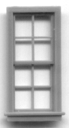 Grandt Line 5029 HO Scale 8 Pane 27x64" Double Hung Window (8 Pieces)