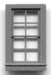 Grandt Line 5030 HO Scale 8 Pane Double Hung Window (8 Pieces)