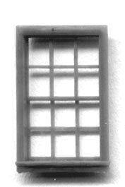 Grandt Line 5031 HO Scale 12 Pane 36x64" Double Hung Window (8 Pieces)