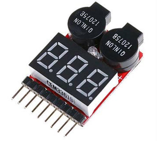GT Power 1008 Low Voltage Alarm / Voltage Tester for 1S-8S LiPo Batteries