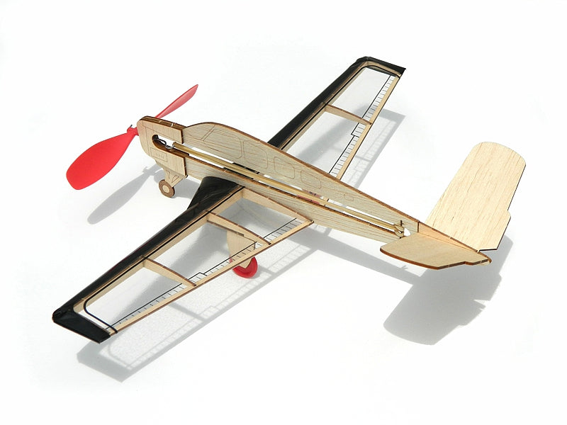 Guillows 4506 V-Tail Mini Laser Cut Jet Airplane Kit — White Rose