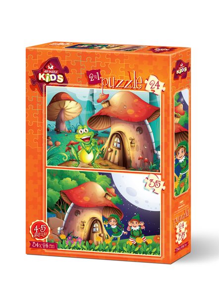 Heidi Art 4493 The Mushroom House 2-In-1 Jigsaw Puzzle
