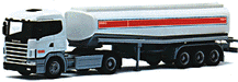 Herpa 144636 HO Scale Scania 124 Tractor with Fuel Tanker Trailer - Esso/Exxon