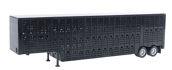 Herpa 5355 HO Scale 48' Livestock Trailer Black