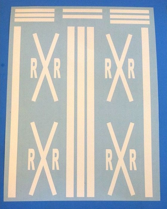 Highways and Byways HO Scale Roadway Graphics - RR Grade Crossing