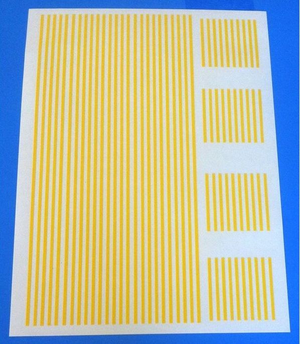 Highways and Byways HO Scale Roadway Graphics - Yellow Striping