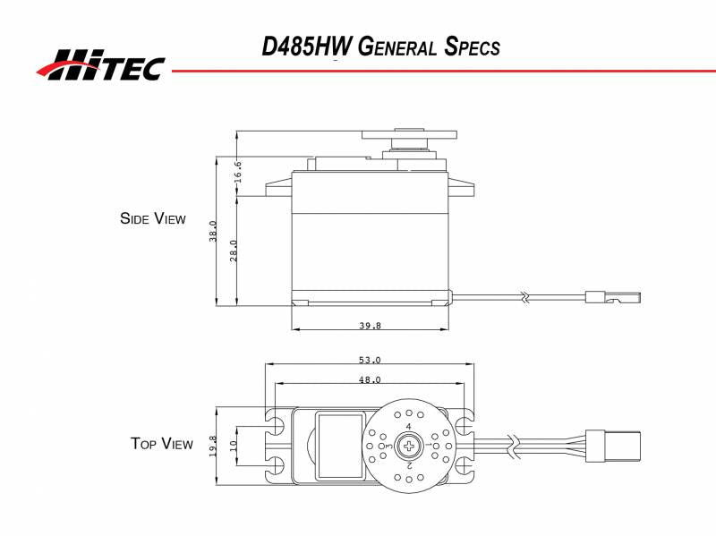 HiTEC 36485 D485HW Wide Voltage Karbonite Gear Servo