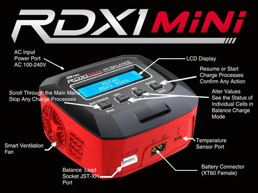 HiTEC 44295 RDX1 Mini AC Charger 