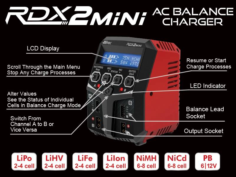 HiTec 44299 RDX2 Mini Charger
