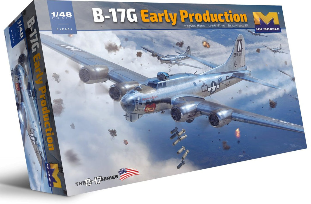 HK Models 01F001 1/48 B17G Flying Fortress Early Heavy Bomber Plastic Model Kit