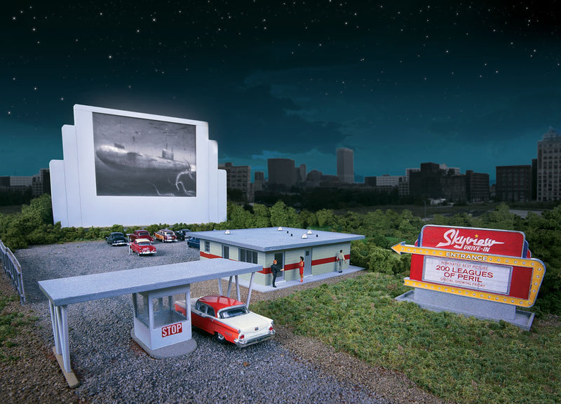 Walters Cornerstone 933-3478 HO Scale Skyview Drive-In Theater Kit