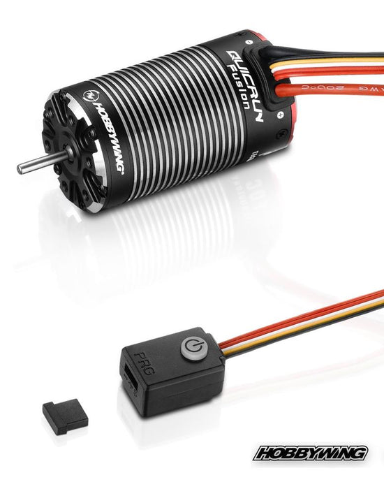 HOBBYWING 30120401 QuicRun Fusion FOC System 2in1 1800KV Brushless Motor with Built In ESC
