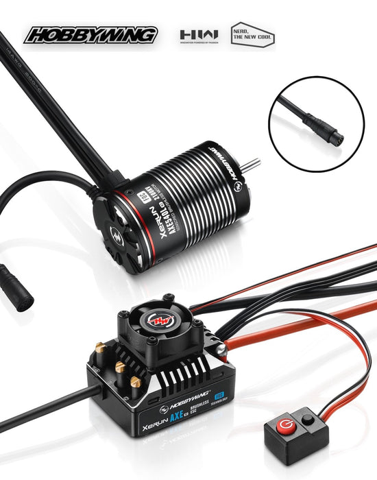 HOBBYWING 38020311 AXE 540L R2 XeRun ESC FOC System Combo for Crawlers with 1400KV Motor