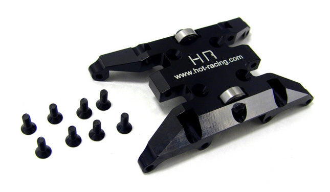 Hot Racing HRAAXR133M01 Black Aluminum Roller Skid Plate for Axial XR10